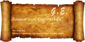 Gasparics Euridiké névjegykártya